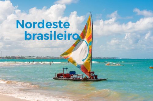 Nordeste Brasileiro jangada no mar
