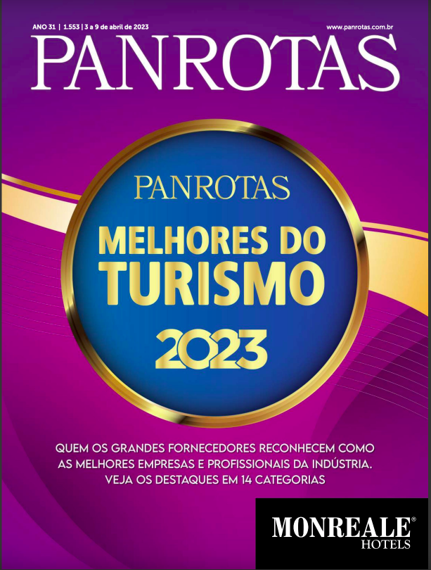 Capa da Revista Panrotas Melhores do Turismo 2023